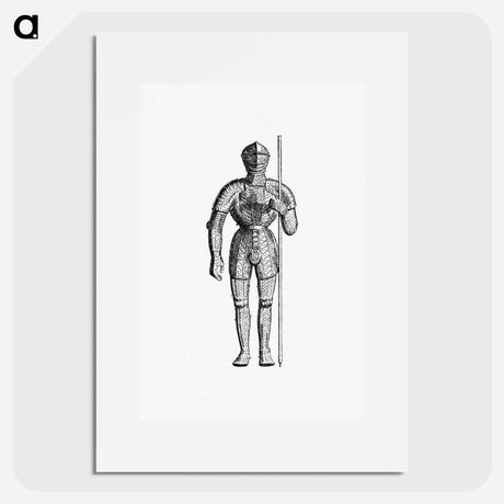 アートポスター-Knight Plate Mail Engraving
 - 大英図書館 Poster.