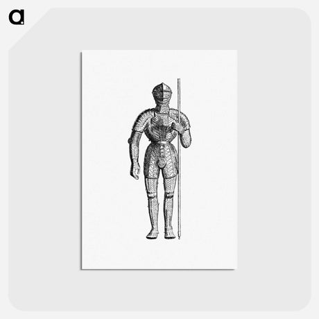 アートポストカード-Knight Plate Mail Engraving
 - 大英図書館 Postcard.