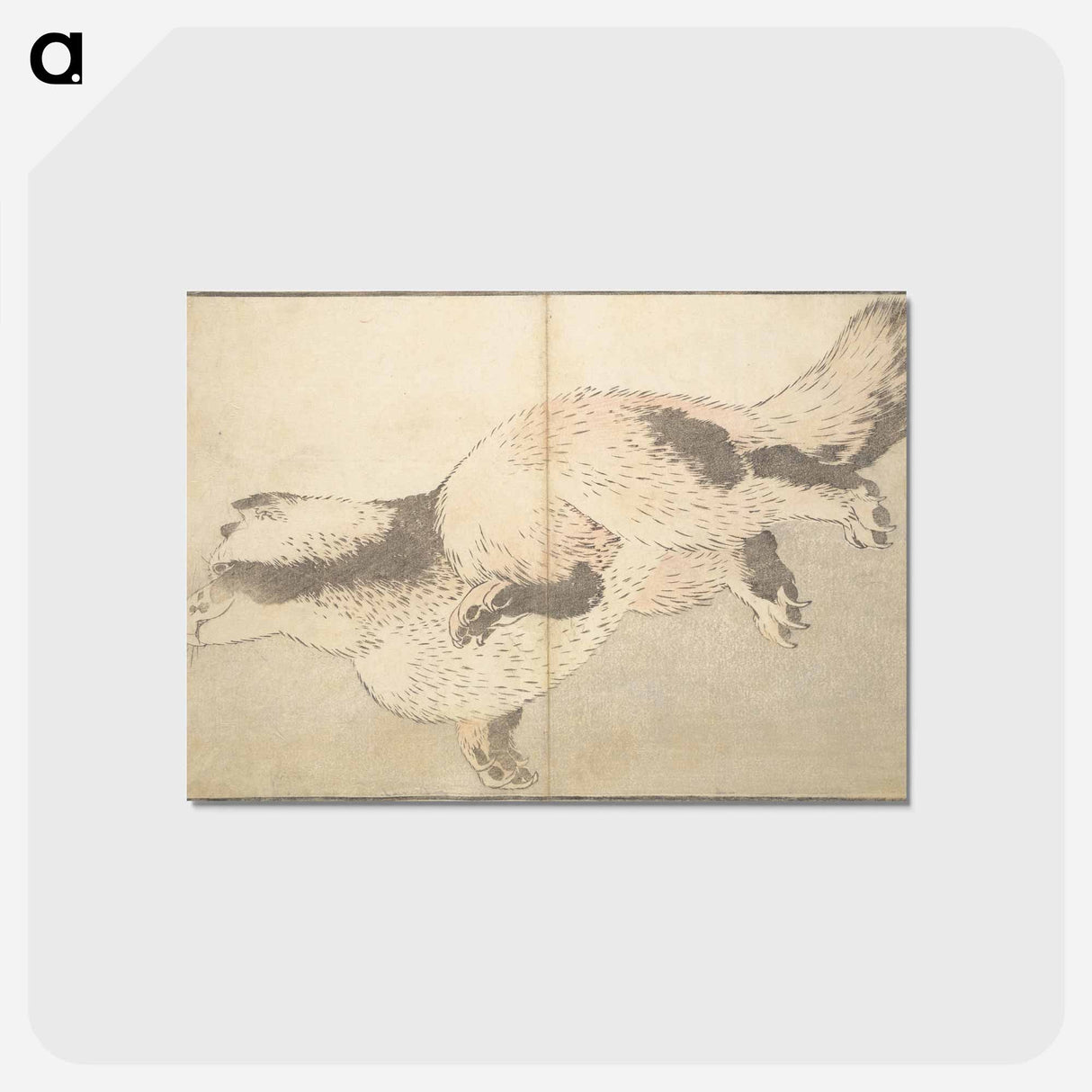 アートポストカード-A Realistic Sketchbook by Hokusai - 葛飾 北斎 Postcard.