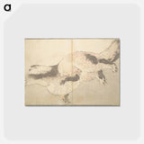 アートポストカード-A Realistic Sketchbook by Hokusai - 葛飾 北斎 Postcard.