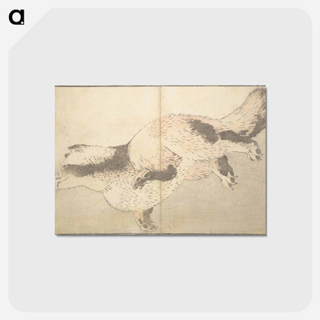 アートポストカード-A Realistic Sketchbook by Hokusai - 葛飾 北斎 Postcard.
