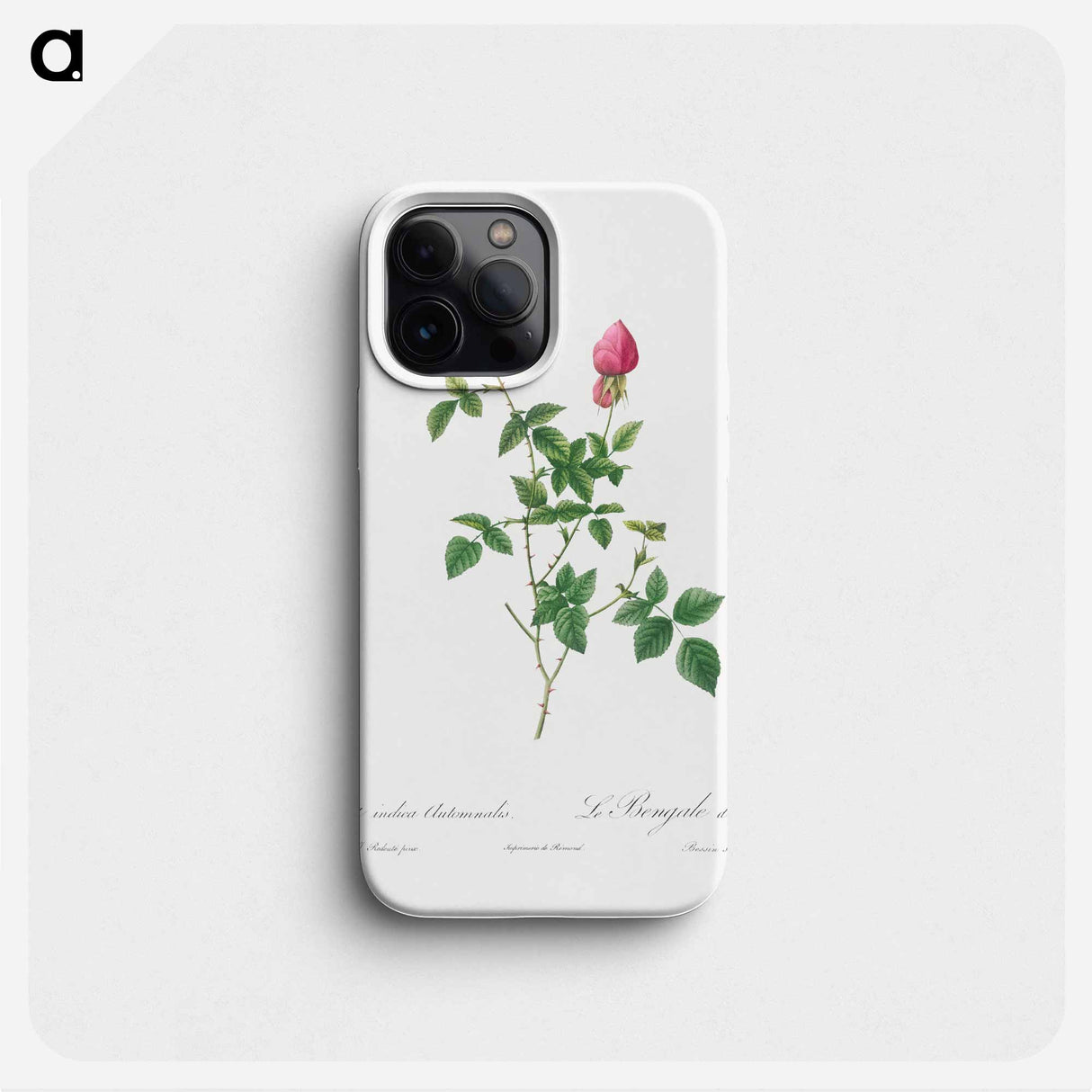 Autumn China Rose - Pierre Joseph Redouté Phone Case.