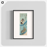 アートポスター-Mallard Ducks and Snow-covered Reeds
 - 歌川 広重 Poster.