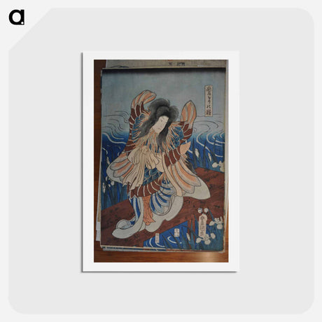 アートポストカード-Triptych of Winged Figures
 - 歌川 国貞 Postcard.