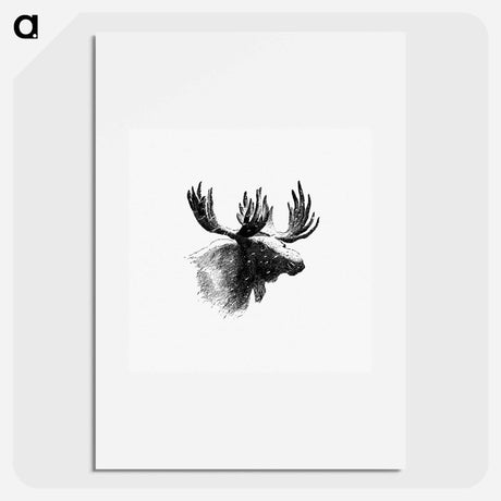 アートポスター-Moose Engraving
 - 大英図書館 Poster.