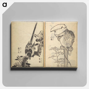 アートパネル-Old Manji’s Cursive Picture Album - 葛飾 北斎 Canvas.