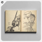 Old Manji's Cursive Picture Album - Katsushika Hokusai Canvas.