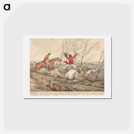 アートポストカード-Qualified Horses and Unqualified Riders: 'Swishing at a Rasper From Your Own Timidity and Mismanagement Cause the Horse to Swerve..'
 - イェール大学アートギャラリー Postcard.