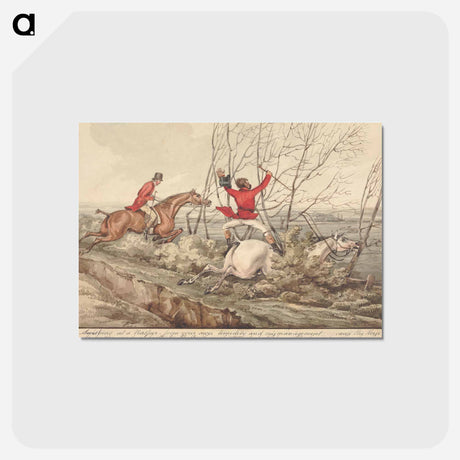 アートポストカード-Qualified Horses and Unqualified Riders: 'Swishing at a Rasper From Your Own Timidity and Mismanagement Cause the Horse to Swerve..'
 - イェール大学アートギャラリー Postcard.