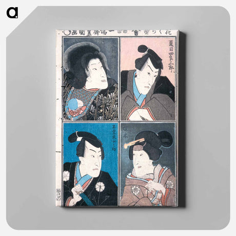 アートパネル-Four Actors in the Roles of Natsume Shirosaburo, Ishido Unemenosuke, Katsuragi, and Kijin Omatsu
 - 歌川 国貞 Canvas.