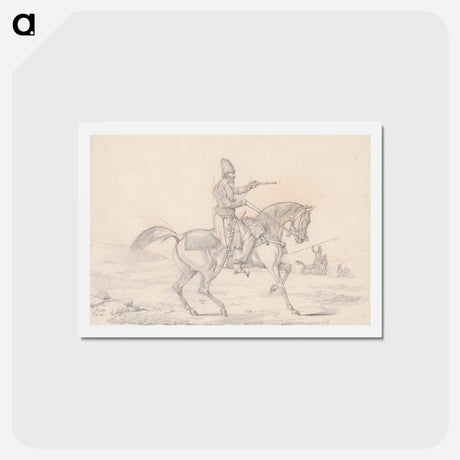 アートポストカード-Scraps, no. 34: Mounted Mameluke Pointing a Pistol
 - イェール大学アートギャラリー Postcard.