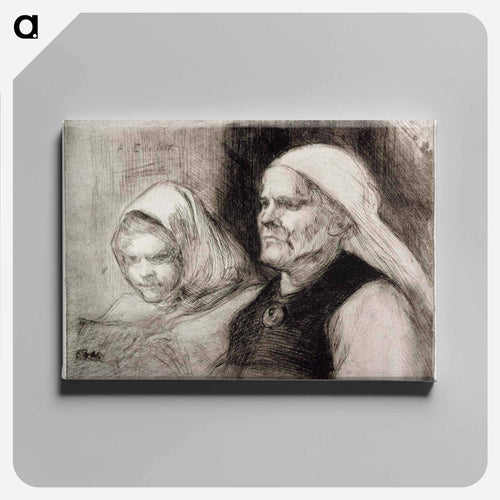 Ruokolahden eukko ja tyttö - Albert Edelfelt Canvas.