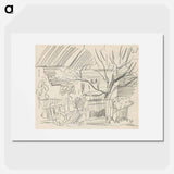 Sketchbook 16 a woman pulling a cart around the village - アーノルド ピーター ワイズ クビンチャン Poster.