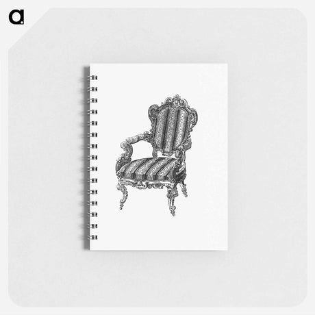 アートメモ帳-Victorian Chair Engraving
 - 大英図書館 Memo.