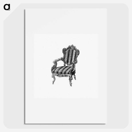 アートポスター-Victorian Chair Engraving
 - 大英図書館 Poster.