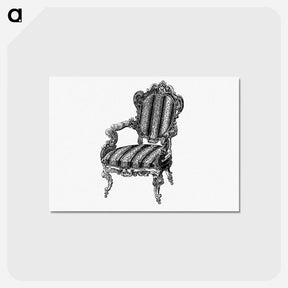 アートポストカード-Victorian Chair Engraving
 - 大英図書館 Postcard.
