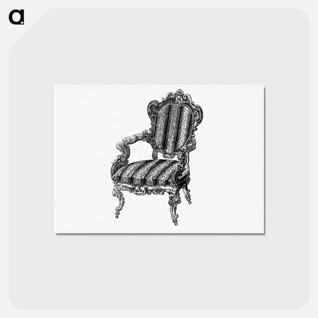 アートポストカード-Victorian Chair Engraving
 - 大英図書館 Postcard.
