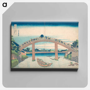 アートパネル-Hokusai's Thirty-six Views of Mount Fuji: Under the Mannen Bridge at Fukagawa - 葛飾 北斎 Canvas.