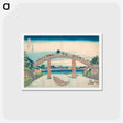 アートポストカード-Hokusai's Thirty-six Views of Mount Fuji: Under the Mannen Bridge at Fukagawa - 葛飾 北斎 Postcard.