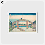 アートポストカード-Hokusai's Thirty-six Views of Mount Fuji: Under the Mannen Bridge at Fukagawa - 葛飾 北斎 Postcard.