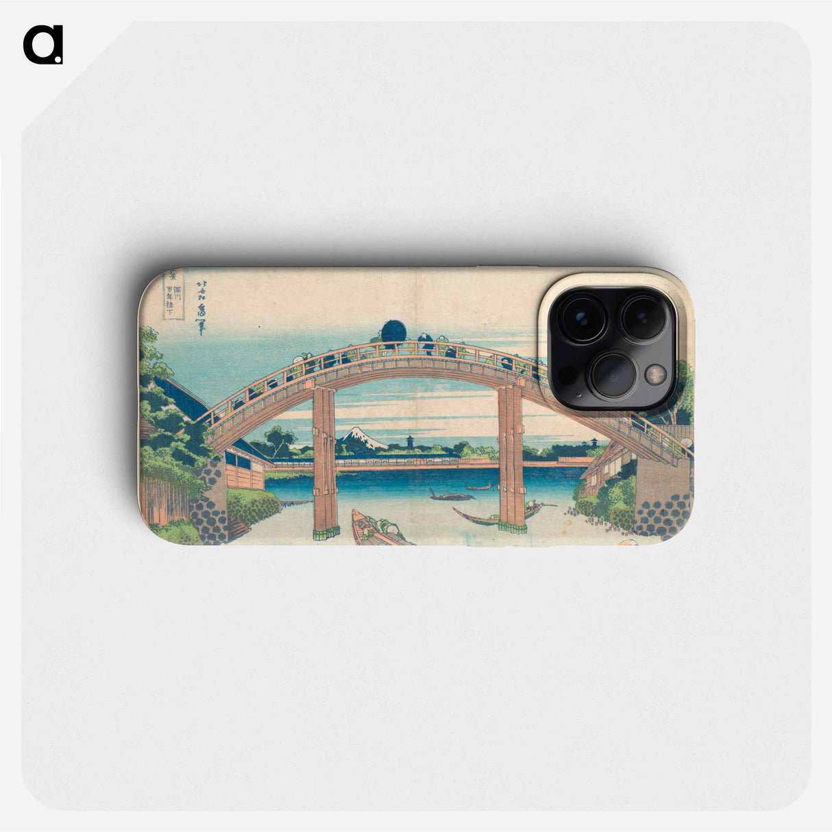 Hokusai's Thirty-six Views of Mount Fuji: Under the Mannen Bridge at Fukagawa - 葛飾 北斎 Phone Case.