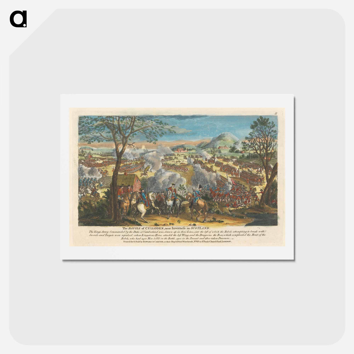 アートポストカード-The Battle of Culloden, near Inverness in Scotland
 - イェール大学アートギャラリー Postcard.