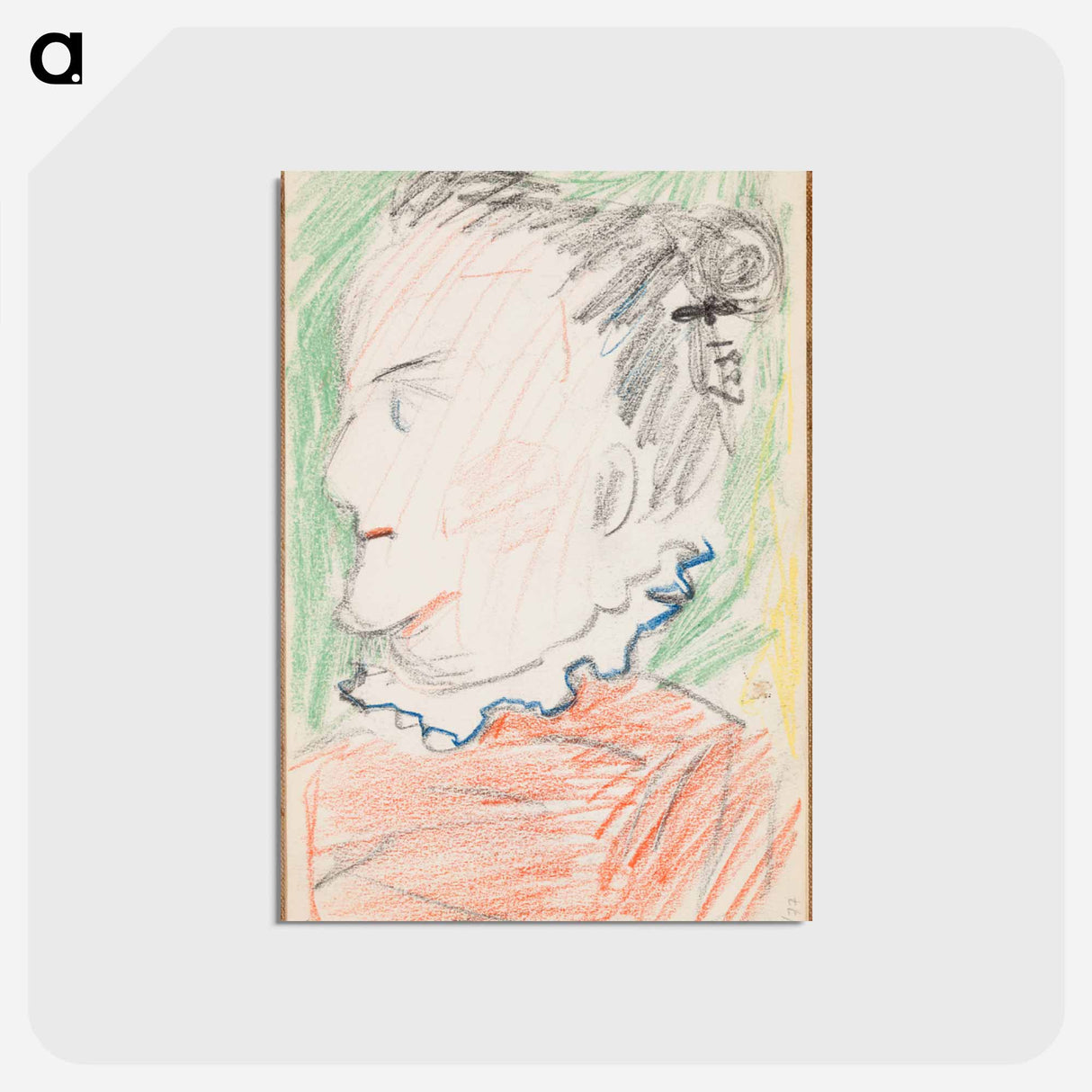 アートポストカード-(unknown) part of a sketchbook - アルバート エーデルフェルト Postcard.