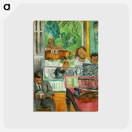 アートポストカード-he Music Lesson - アンリ マティス Postcard.