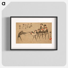 アートポスター-Swallow Chorus
 - 歌川 広重 Poster.