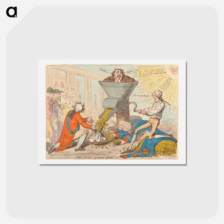 アートポストカード-John Bull Ground Down
 - イェール大学アートギャラリー Postcard.