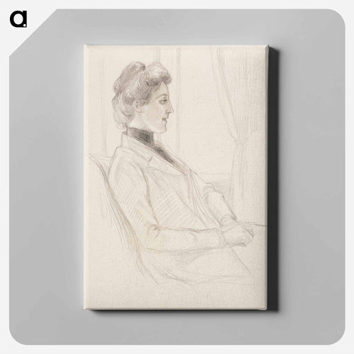 Vapaaherratar Anne Bennetin muotokuvaluonnos - Albert Edelfelt Canvas.