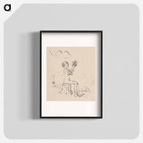 Seated woman with a bird - アーノルド ピーター ワイズ クビンチャン Poster.