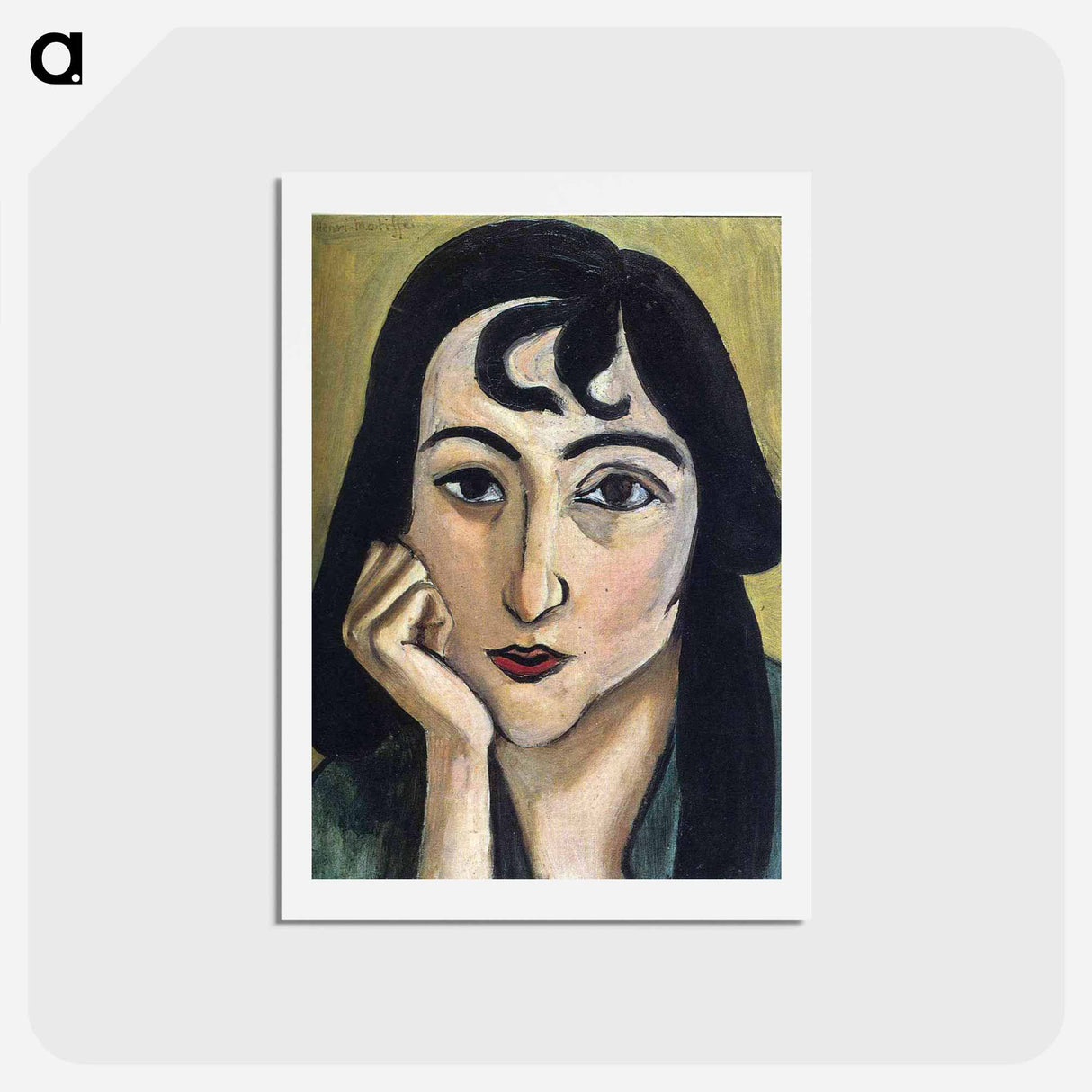 Head of Lorette with Curls - アンリ マティス Postcard.