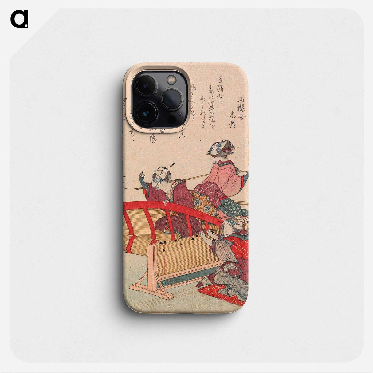 The Bamboo-Blind Shell - Katsushika Hokusai Phone Case.