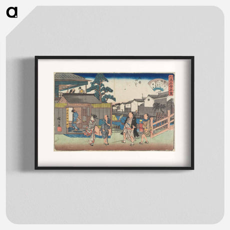 アートポスター-Umegawa at Yanagibashi in Ryōgoku
 - 歌川 広重 Poster.