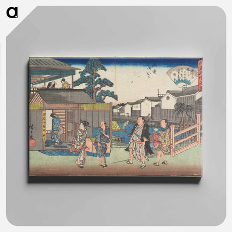 アートパネル-Umegawa at Yanagibashi in Ryōgoku
 - 歌川 広重 Canvas.