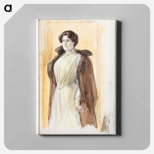 Rouva lydia n:son keirknerin muotokuva, luonnos - Albert Edelfelt Canvas.