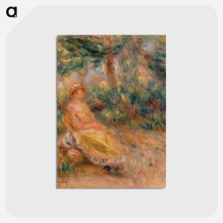 アートポストカード-Woman in Pink and Yellow in a Landscape
 - バーンズ・コレクション Postcard.