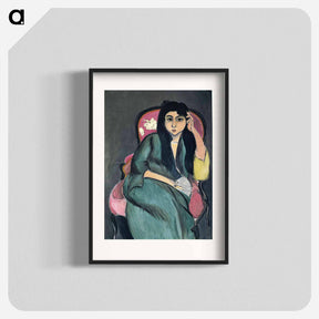 アートポスター-Laurette in Green in a Pink Chair - アンリ マティス Poster.
