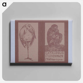 アートパネル-Catalogusomslag met aap en vogel by Theo van Hoytema - テオ ヴァン ホイテマ Canvas.