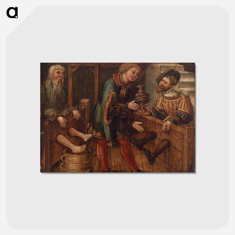 アートポストカード-Two Men in Stocks
 - バーンズ・コレクション Postcard.