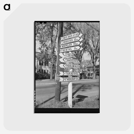 アートポストカード-Highway Signs, Rutland, Vermont
 - ラッセル リー Postcard.