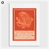 Reclamekaart met ineengedoken aap - テオ ヴァン ホイテマ Poster.