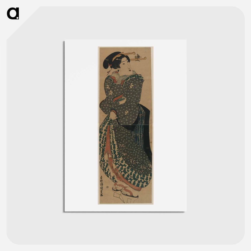 アートポストカード-Tomimoto Geisha
 - 歌川 国貞 Postcard.
