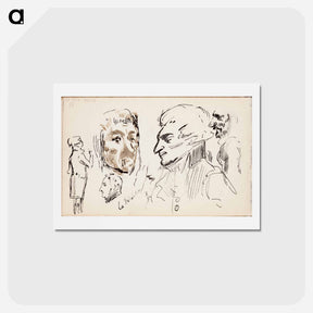 アートポストカード-(unknown) part of a sketchbook - アルバート エーデルフェルト Postcard.
