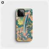 Hokusai's Sō̄shū ōyama rōben no taki - 葛飾 北斎 Phone Case.