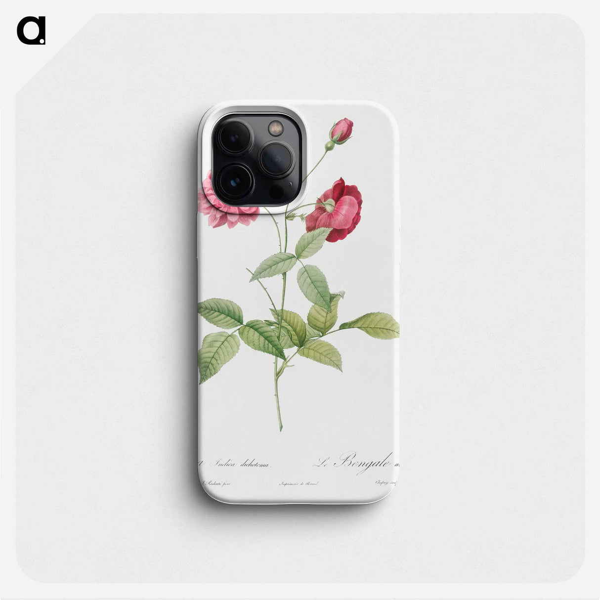 China Rose - Pierre Joseph Redouté Phone Case.