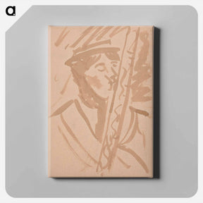 アートパネル-A man with a blizzard - アーノルド ピーター ワイズ クビンチャン Canvas.