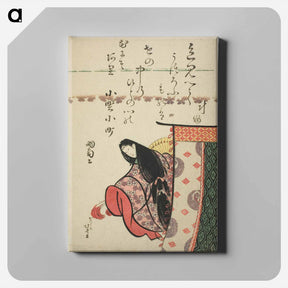 アートパネル-The Poetess Ono no Komachi - 葛飾 北斎 Canvas.