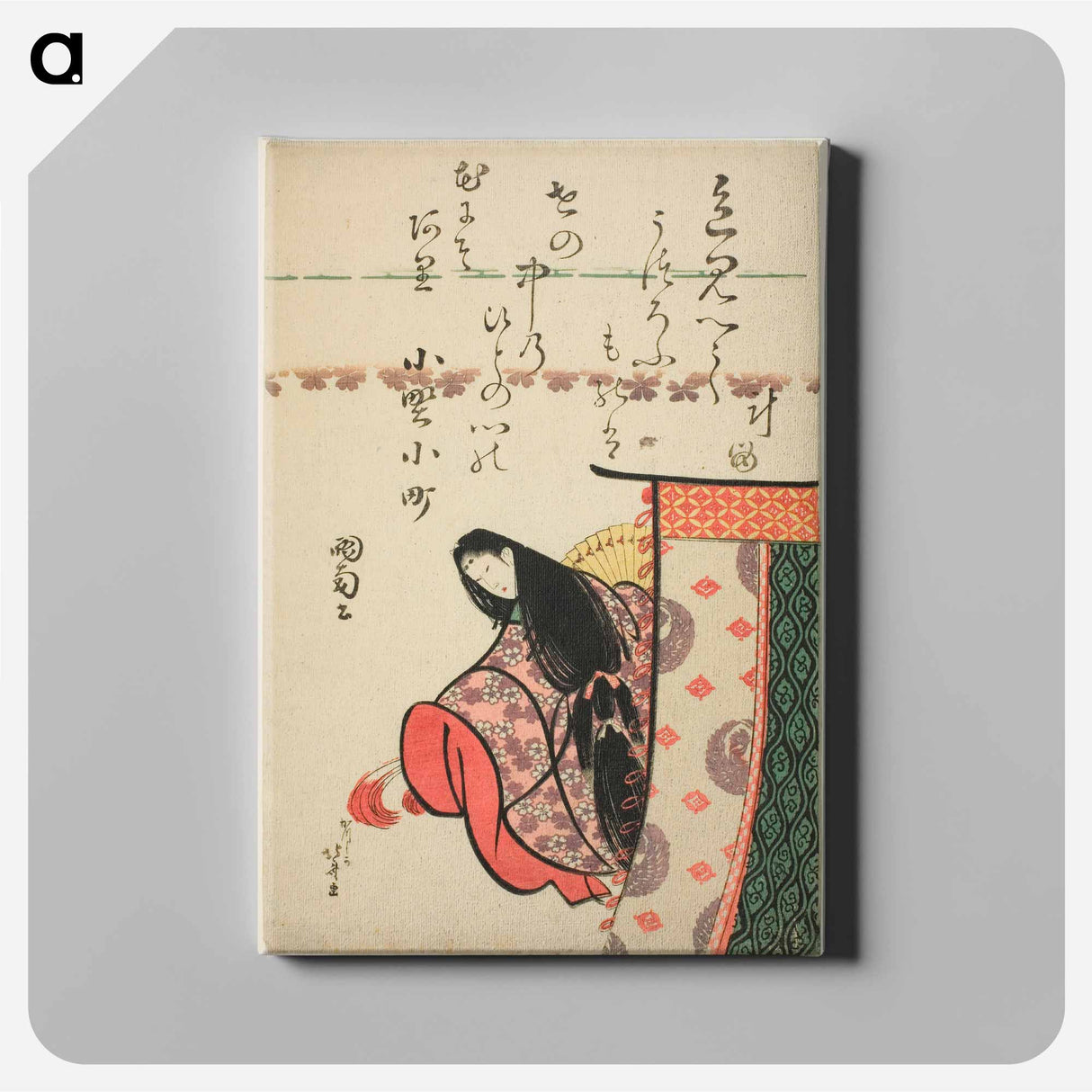 The Poetess Ono no Komachi - 葛飾 北斎 Canvas.